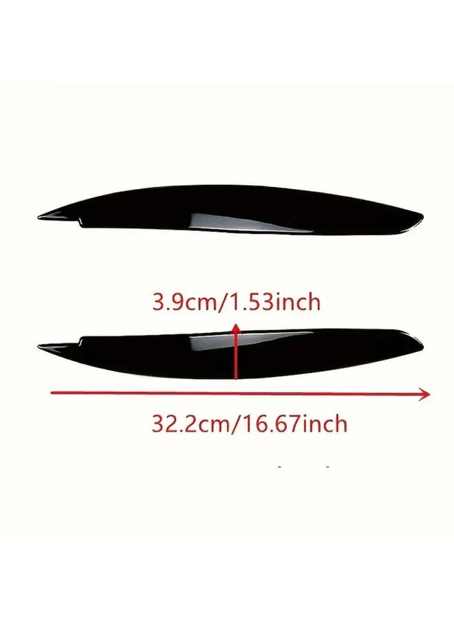 Glossy Black Headlight Eyelids For BMW 1 Series E81 E82 E87 E88 2004 2014 ABS Plastic Pair - Image 2